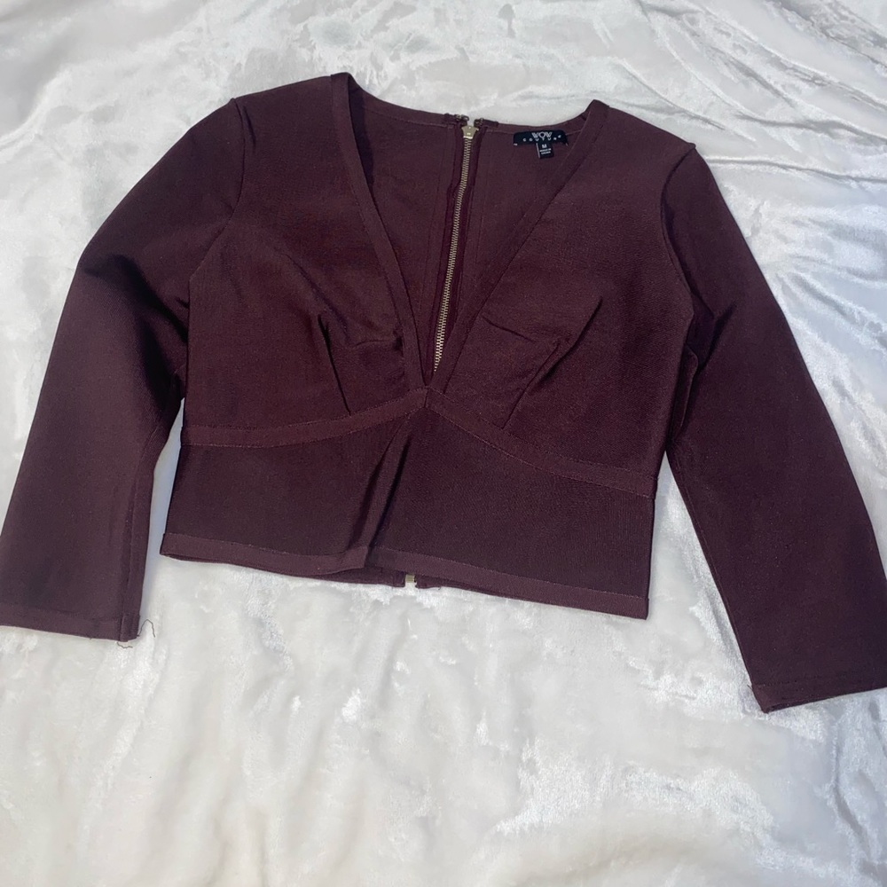 Wow couture long sleeve crop top